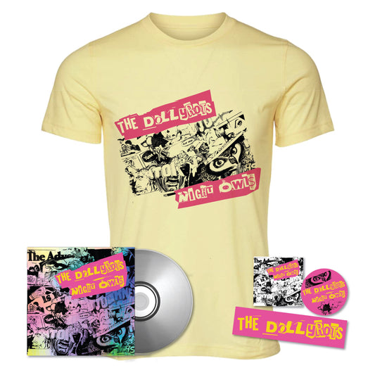 "Night Owls" CD + Sunny Tee + Stickers