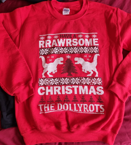 Christmas Sweatshirt - Rrawrsome Christmas